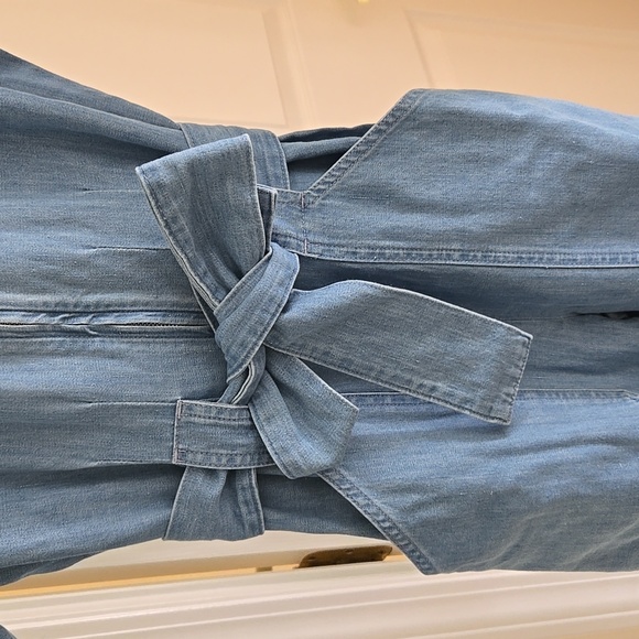 Sezane Bob 100% cotton Denim Jumpsuit - Picture 4 of 10